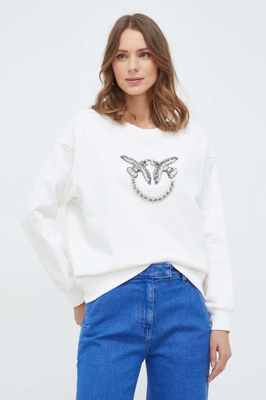 

Хлопковая толстовка Pinko, бежевый