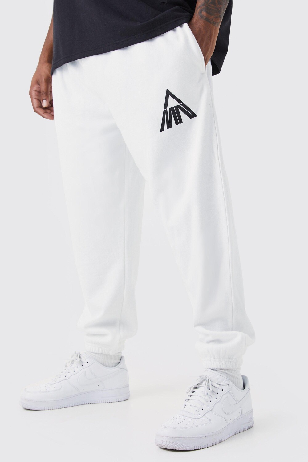 

Фирменные джоггеры plus core fit man Boohoo, белый