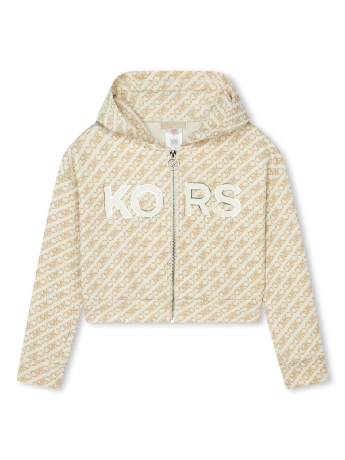 

Michael Kors Kids куртка с капюшоном и логотипом, нейтральный цвет