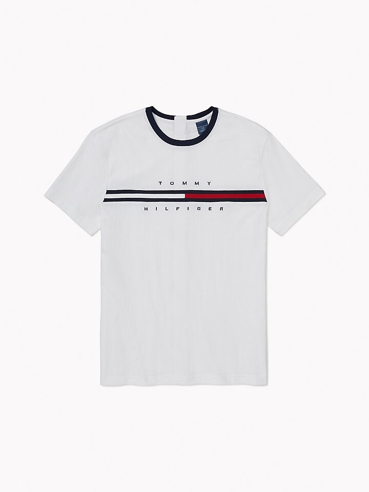 

Фирменная полосатая футболка сидячего кроя Tommy Adaptive
