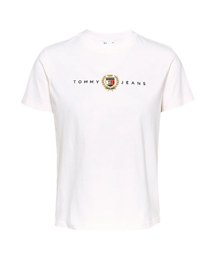 

Футболка с трикотажным воротником и короткими рукавами Tommy Hilfiger, белый