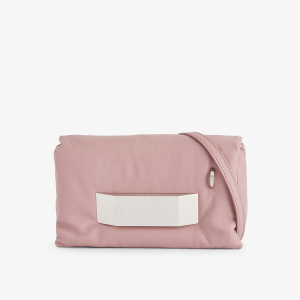 Мягкая кожаная сумка griffin с бляшкой-логотипом Rick Owens, розовый