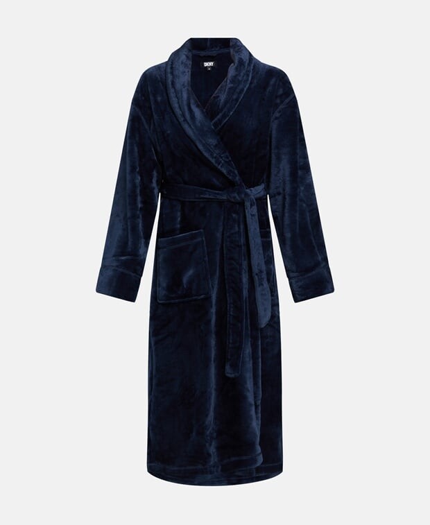 

Банный халат DKNY, темно-синий