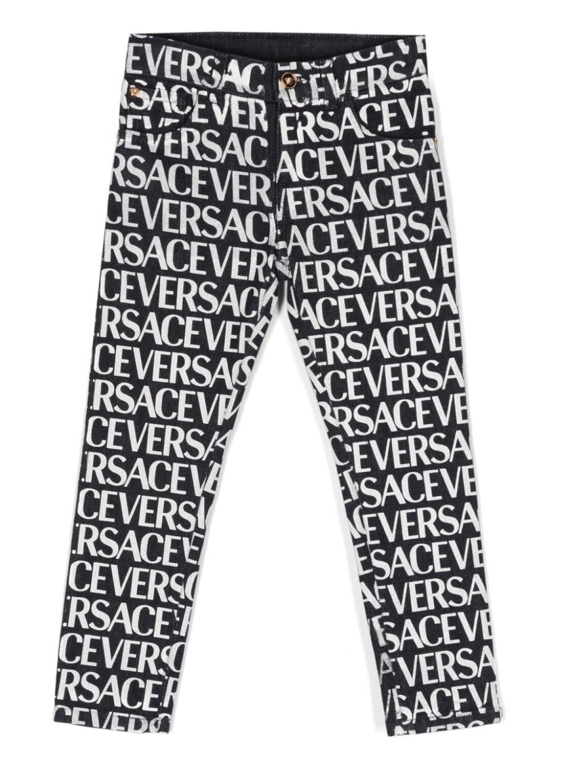 

Джинсы с логотипом Versace Kids, синий