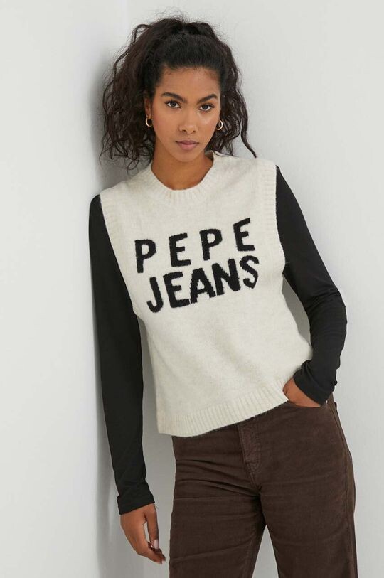 

Жилет с добавлением шерсти Denisse Pepe Jeans, бежевый