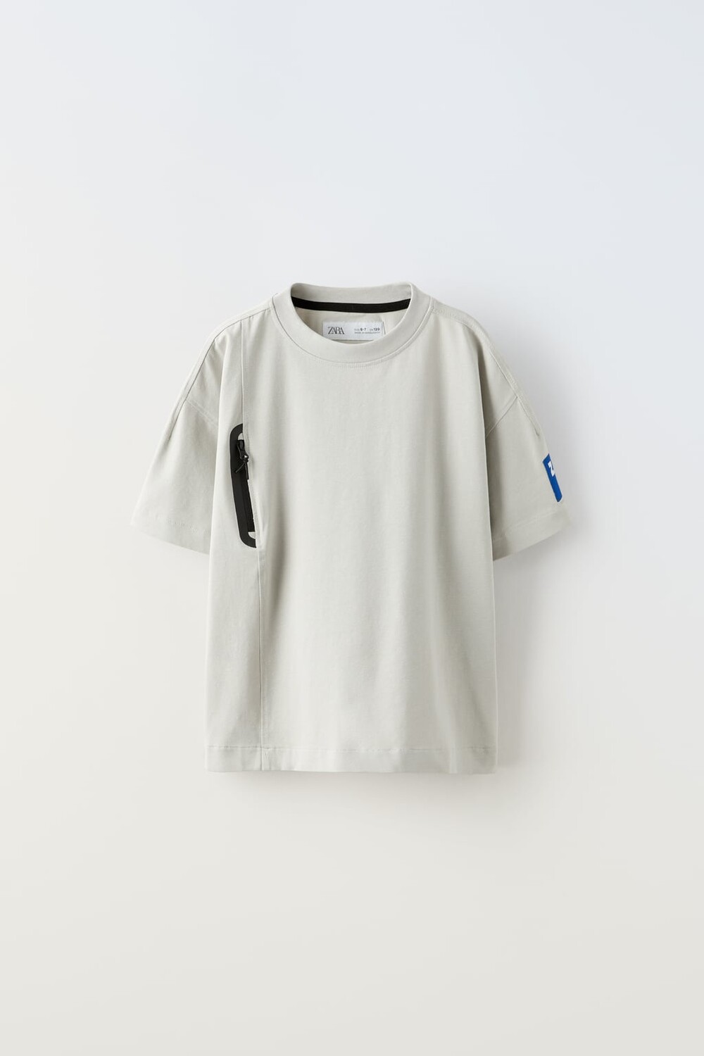 

Спортивная футболка на молнии ZARA, светло-серый