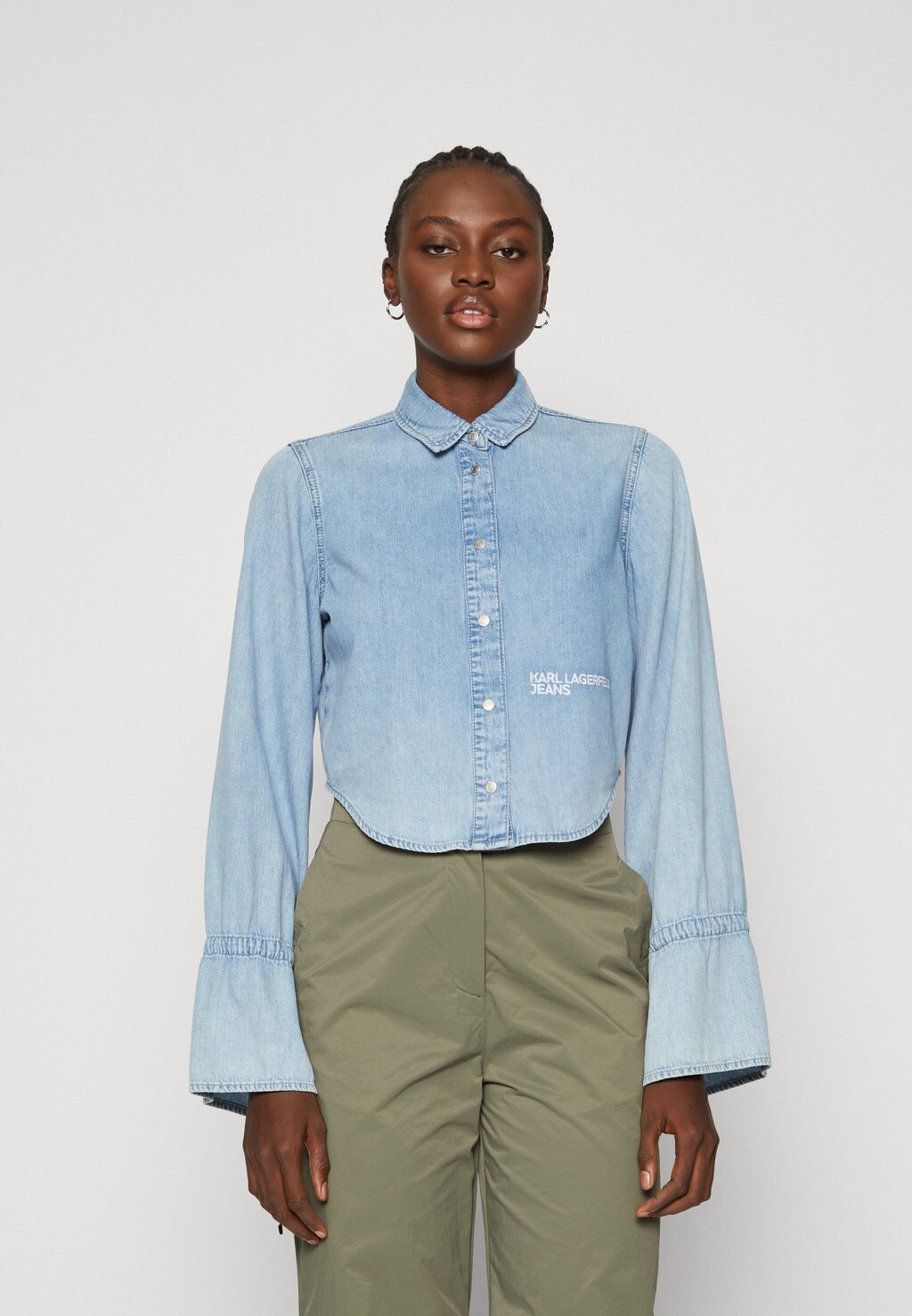 

Рубашка Karl Lagerfeld Jeans, светло-синий