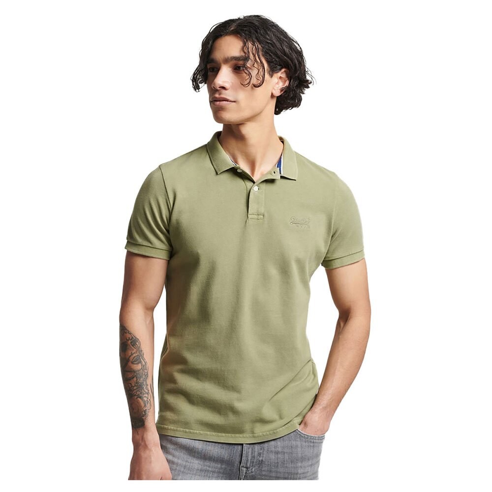 

Поло Superdry Vint Destroy, зеленый
