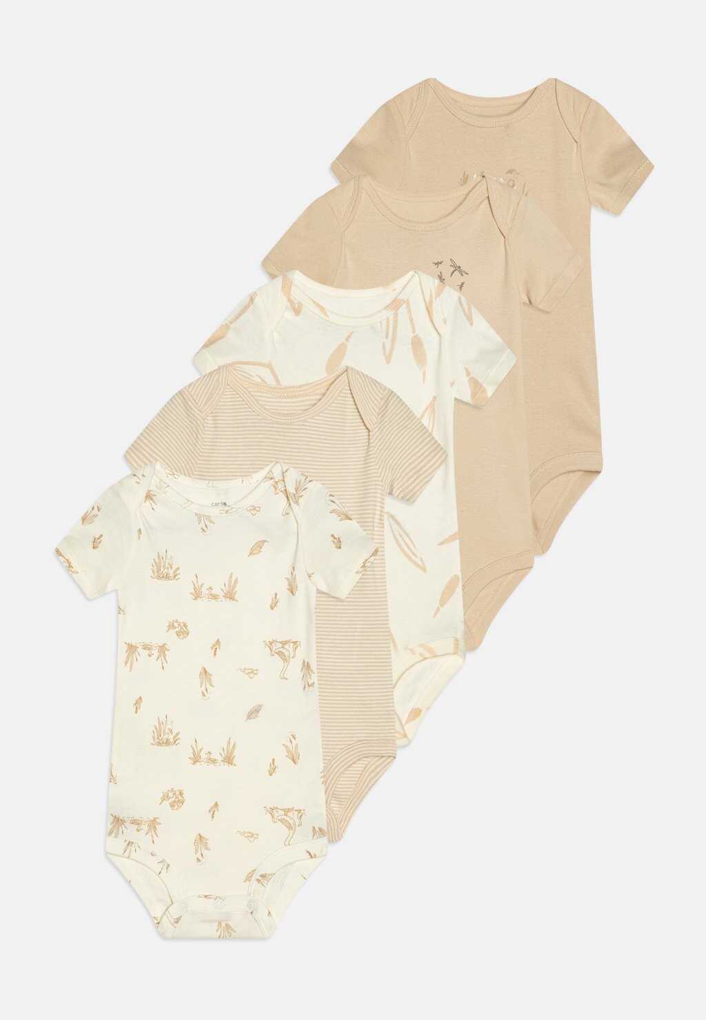 

Боди UNISEX 5 PACK Carter's, цвет beige/white