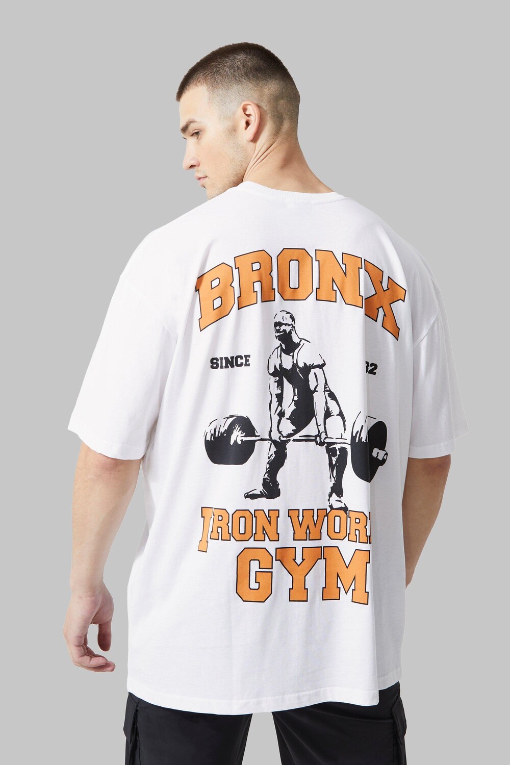 

Футболка oversize tall man active bronx Boohoo, белый
