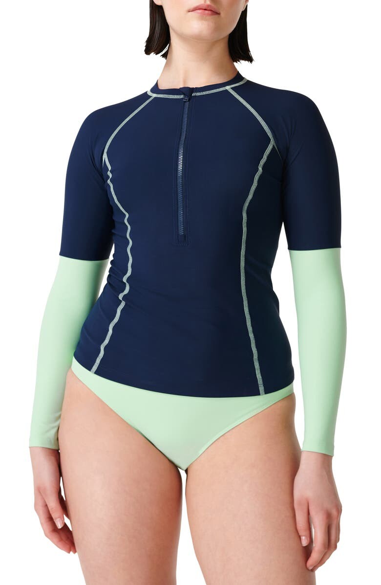 

Рашгард Seascape с длинным рукавом SWEATY BETTY, темно-синий