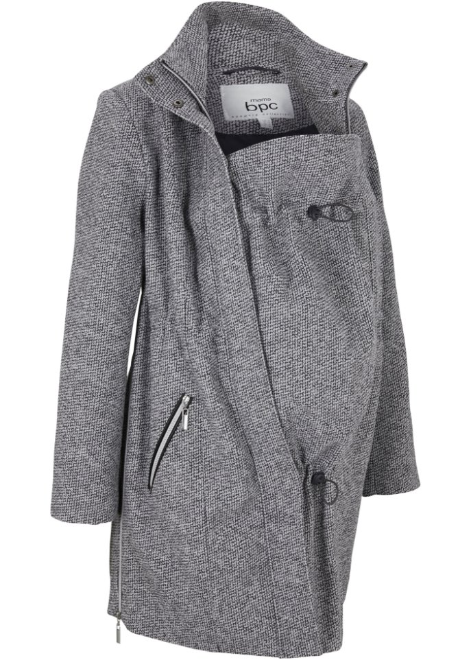 цена Полупальто/куртка для беременных в шерстяном стиле Bpc Bonprix Collection, серый