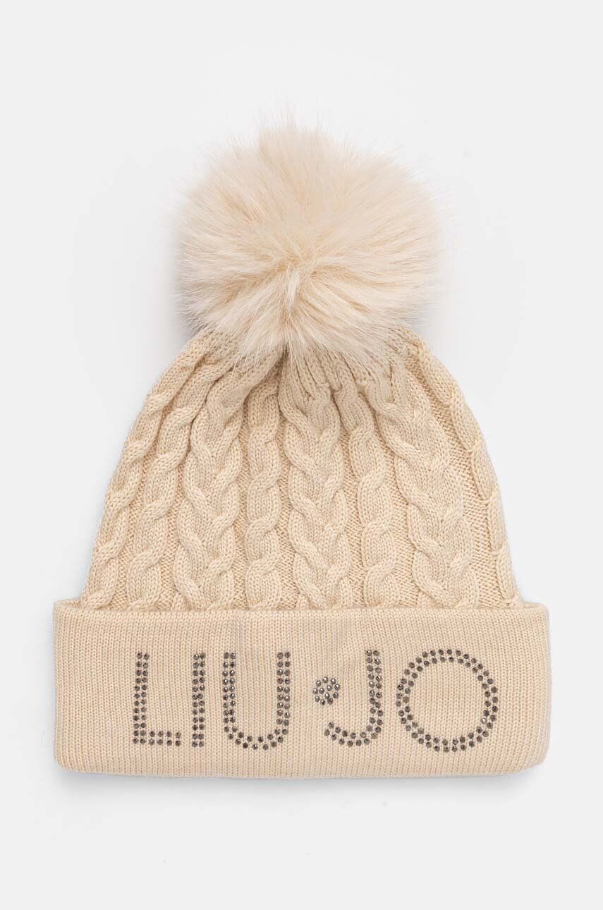 

Шерстяная шапка Liu Jo, бежевый