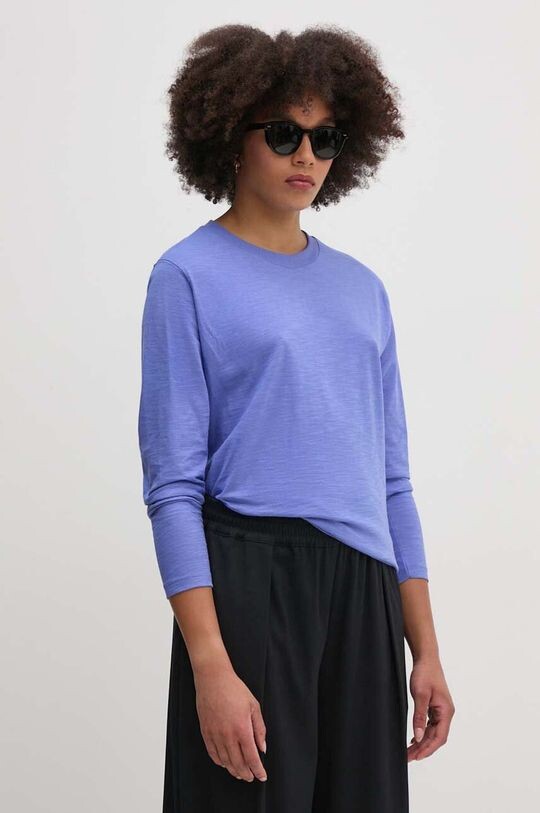 

Хлопковая рубашка с длинным рукавом United Colors of Benetton, синий