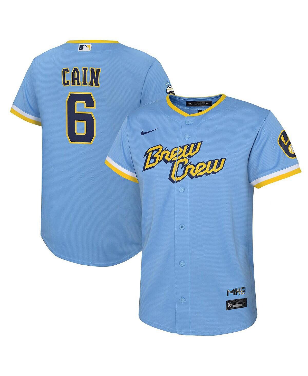 

Реплика игрока Big Boys Lorenzo Cain Powder Blue Milwaukee Brewers 2022 City Connect Nike