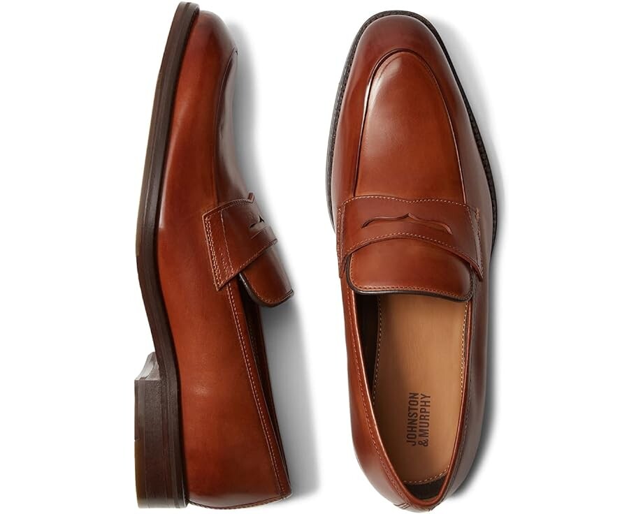 

Лоферы Johnston & Murphy Meade Penny, цвет Tan Italian Calfskin