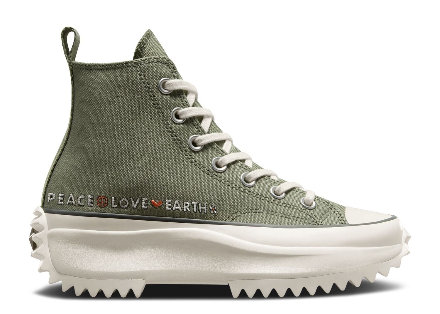 

Кроссовки Converse Run Star Hike Platform High 'Peace, Love, Earth', зеленый, Зеленый;серый