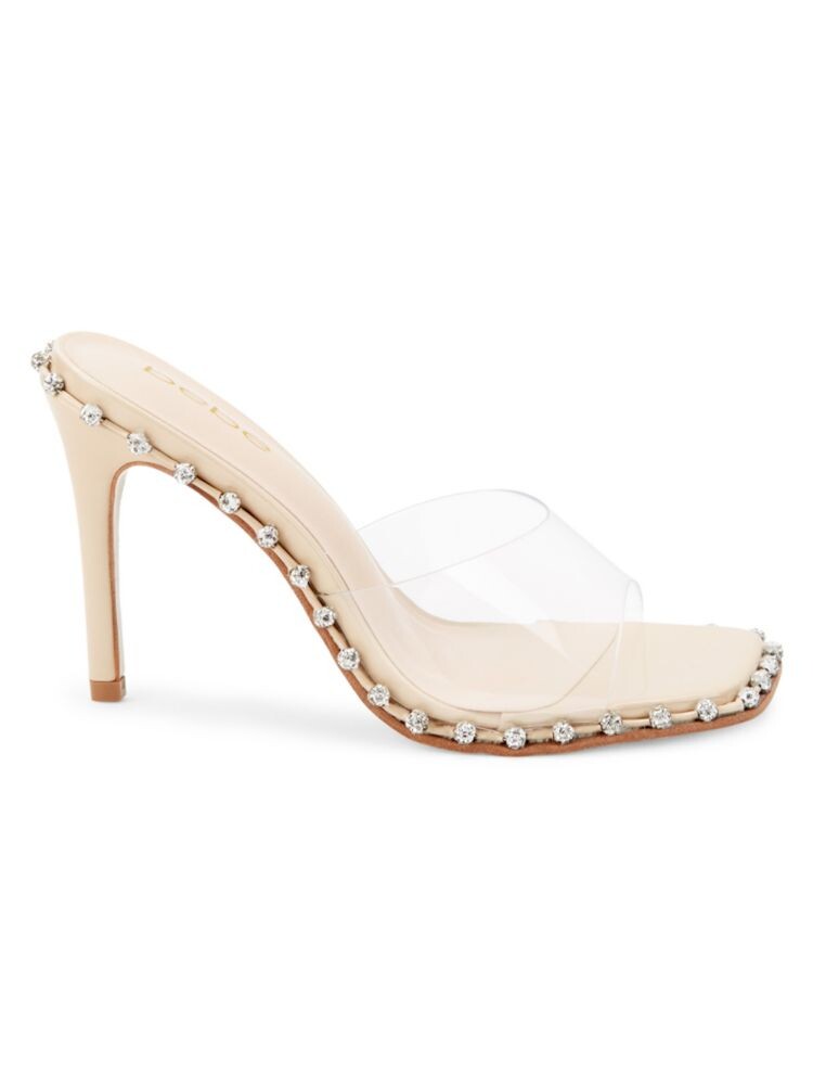 

Сандалии Stilleto с отделкой камнями Bebe, цвет Clear Nude