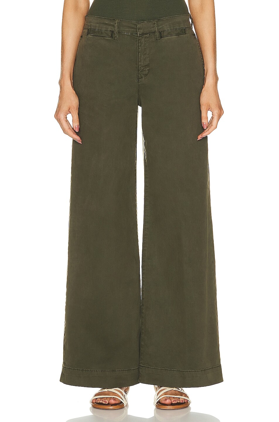 

Брюки Frame Wide Leg Tomboy Trouser, цвет Washed Fatigue
