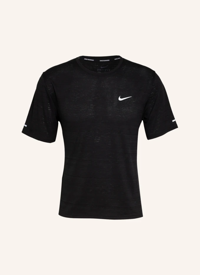 

Футболка для бега dri-fit miler Nike, черный