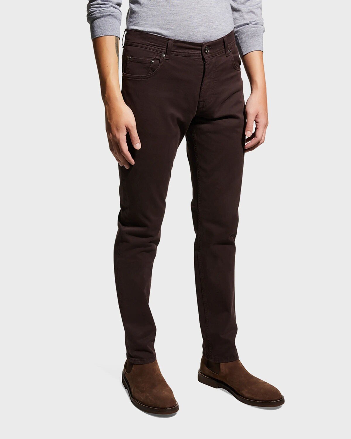 

Мужские джинсовые брюки с 5 карманами Corneliani, цвет Burgundy