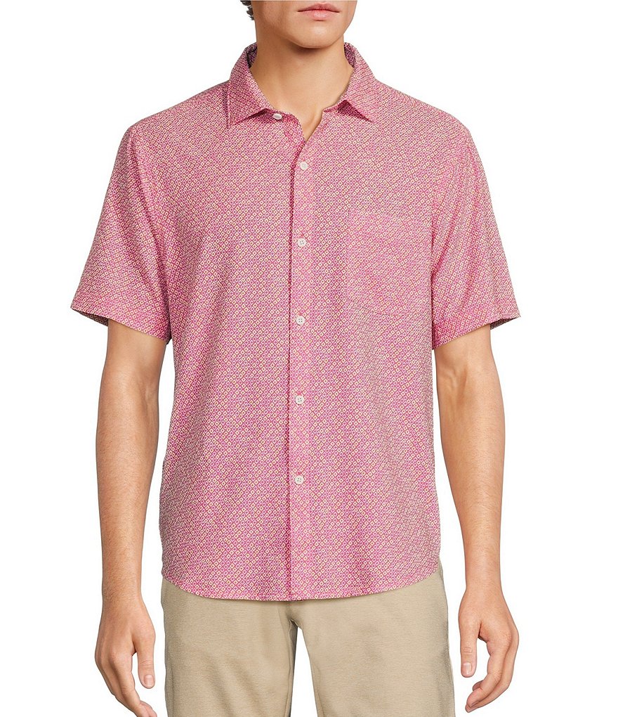 Tommy Bahama Рубашка с короткими рукавами Bahama Coast Paquito Geo, розовый