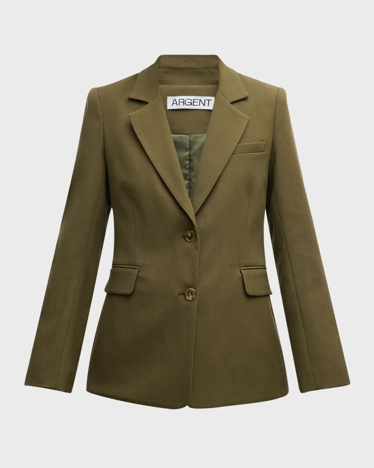 

Твиловый блейзер с двумя пуговицами Argent, цвет Olive