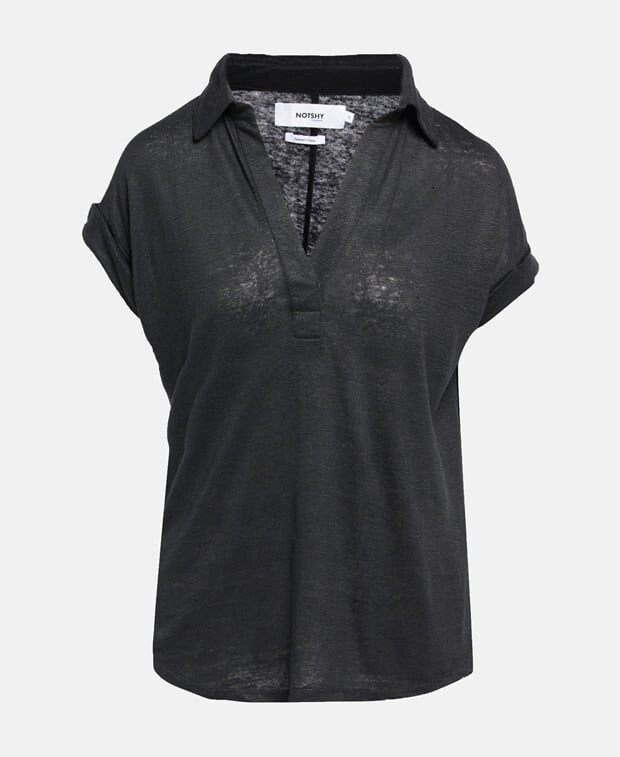 

Льняной лонгслив Notshy Cashmere, черный