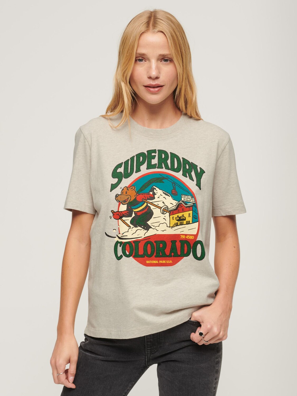 

Футболка с графическим рисунком Travel Postcard Superdry, мульти