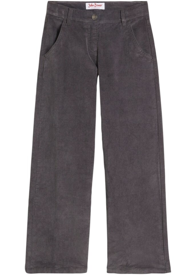 

Вельветовые брюки для девочек John Baner Jeanswear, серый