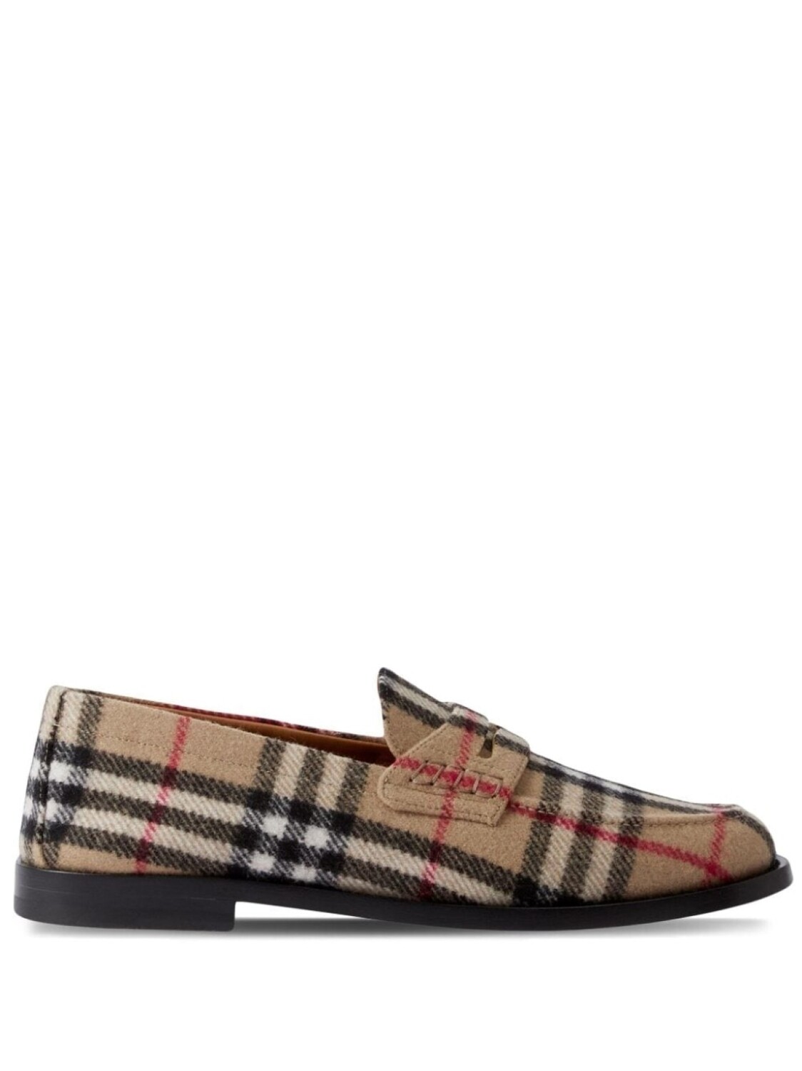 

Burberry шерстяные лоферы в клетку, черный