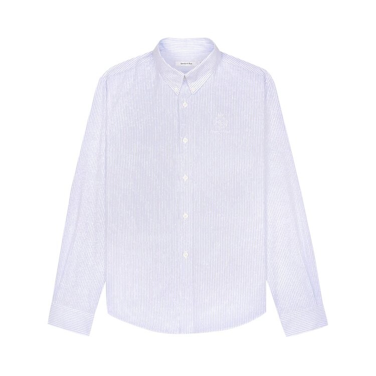 

Рубашка Sporty & Rich Crown Logo Button Down 'Blue White', синий