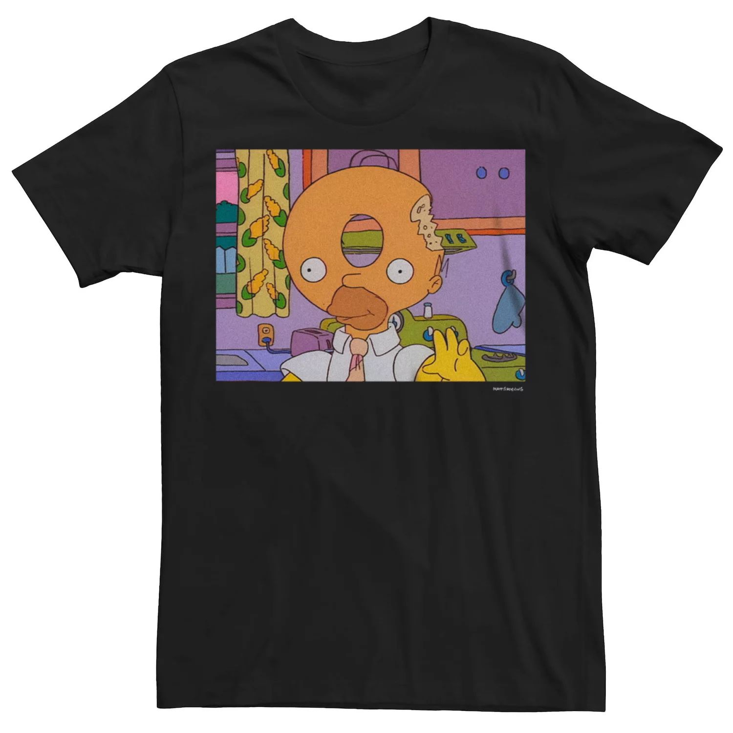 Мужская футболка с рисунком Simpsons Donut Homer Licensed Character