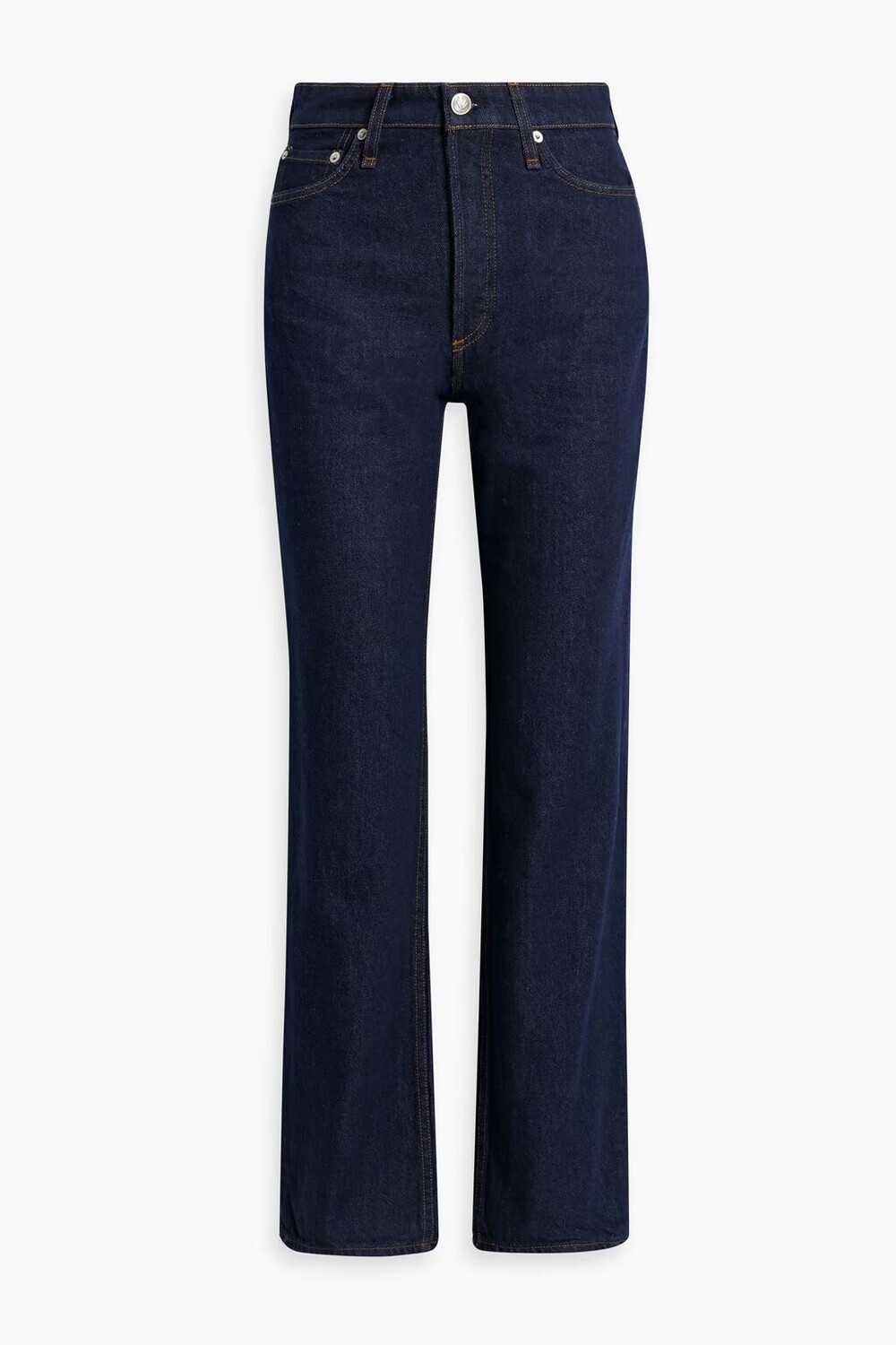 

Прямые джинсы Alex с высокой посадкой Rag & Bone, темный деним
