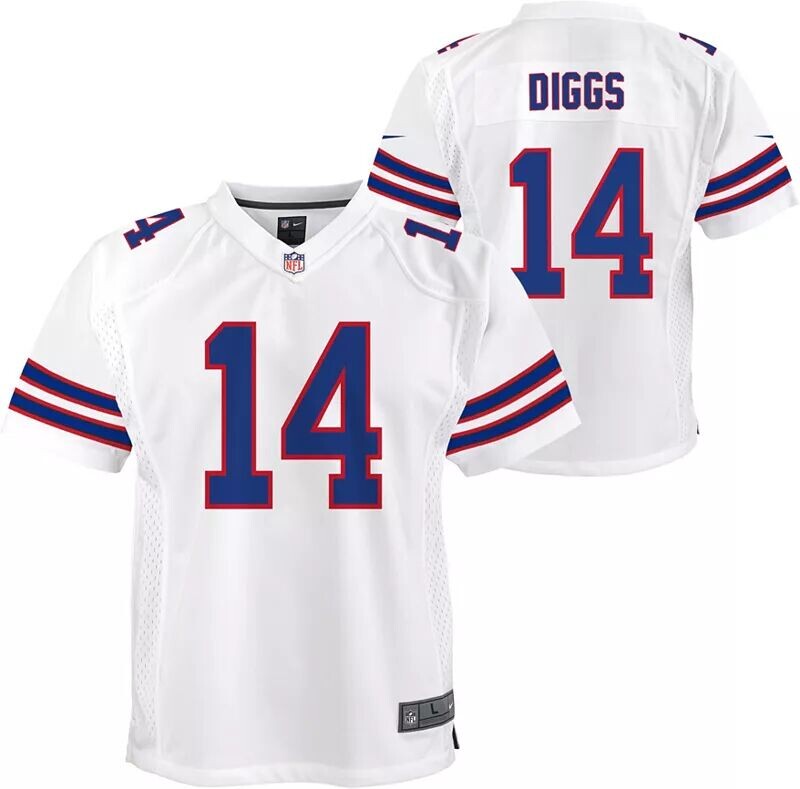 

Белая альтернативная игровая майка Nike Youth Buffalo Bills Stefon Diggs # 14