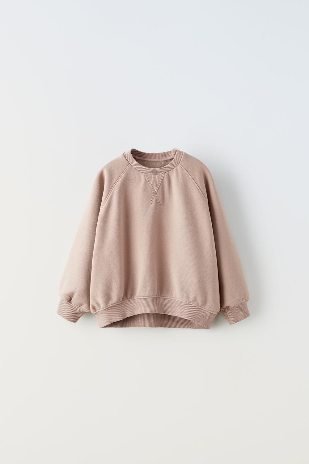 

Базовый свитшот ZARA, коричневый/серо-коричневый