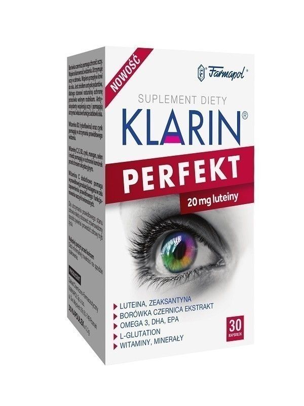 Препарат, укрепляющий зрение Klarin Perfekt Tabletki, 30 шт