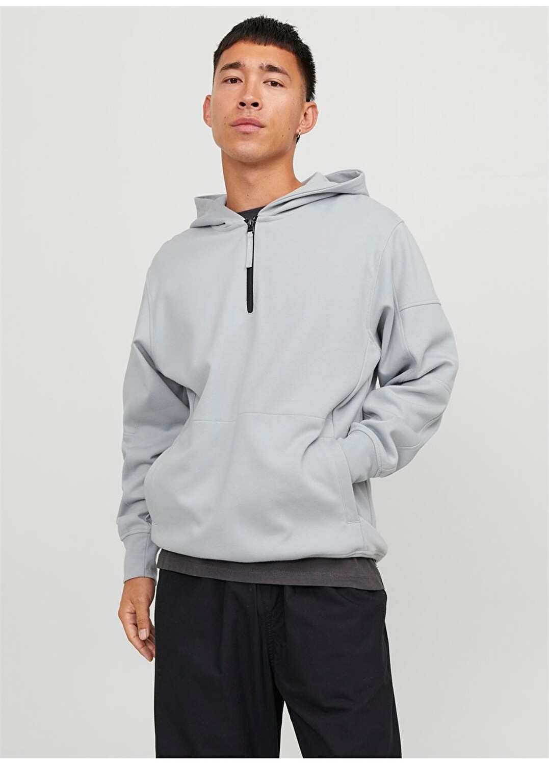 

Белая мужская толстовка с воротником с капюшоном Jack & Jones, Белый, Белая мужская толстовка с воротником с капюшоном Jack & Jones