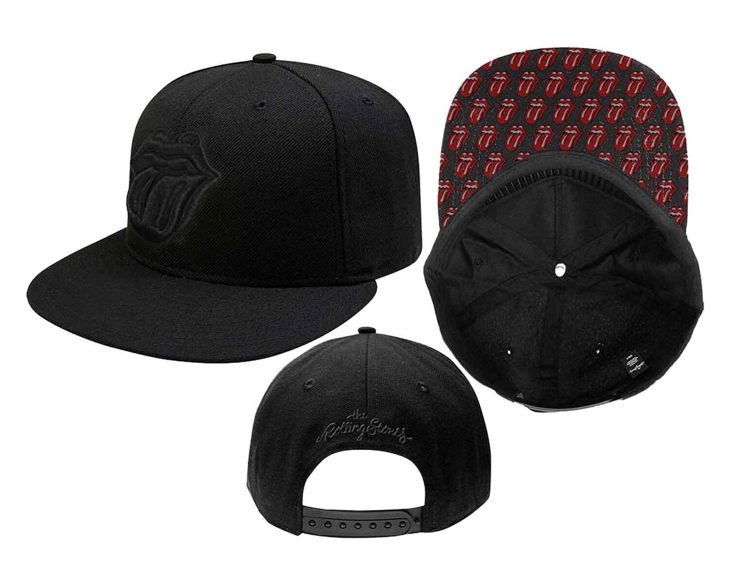 

Классическая бейсболка Snapback с язычком и логотипом Rolling Stones, черный
