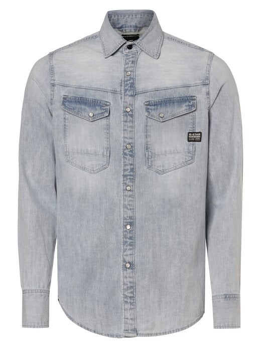 

Джинсовая рубашка G-Star Raw, серый