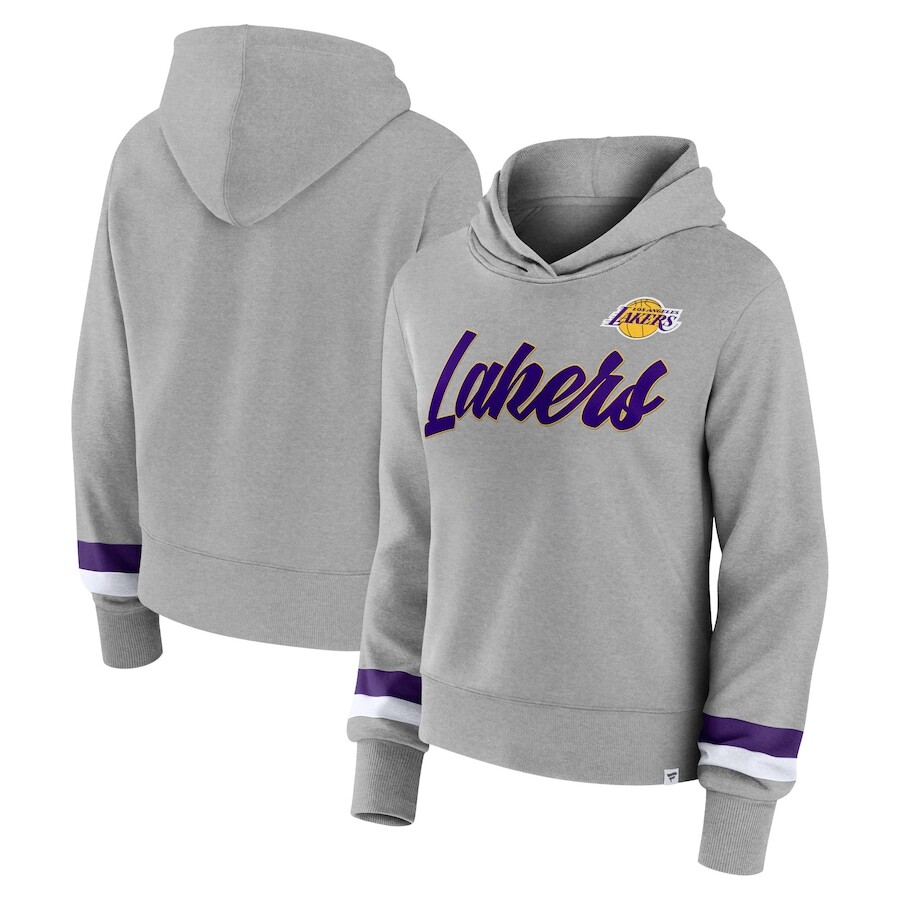 

Пуловер с капюшоном Fanatics Branded Los Angeles Lakers, серый