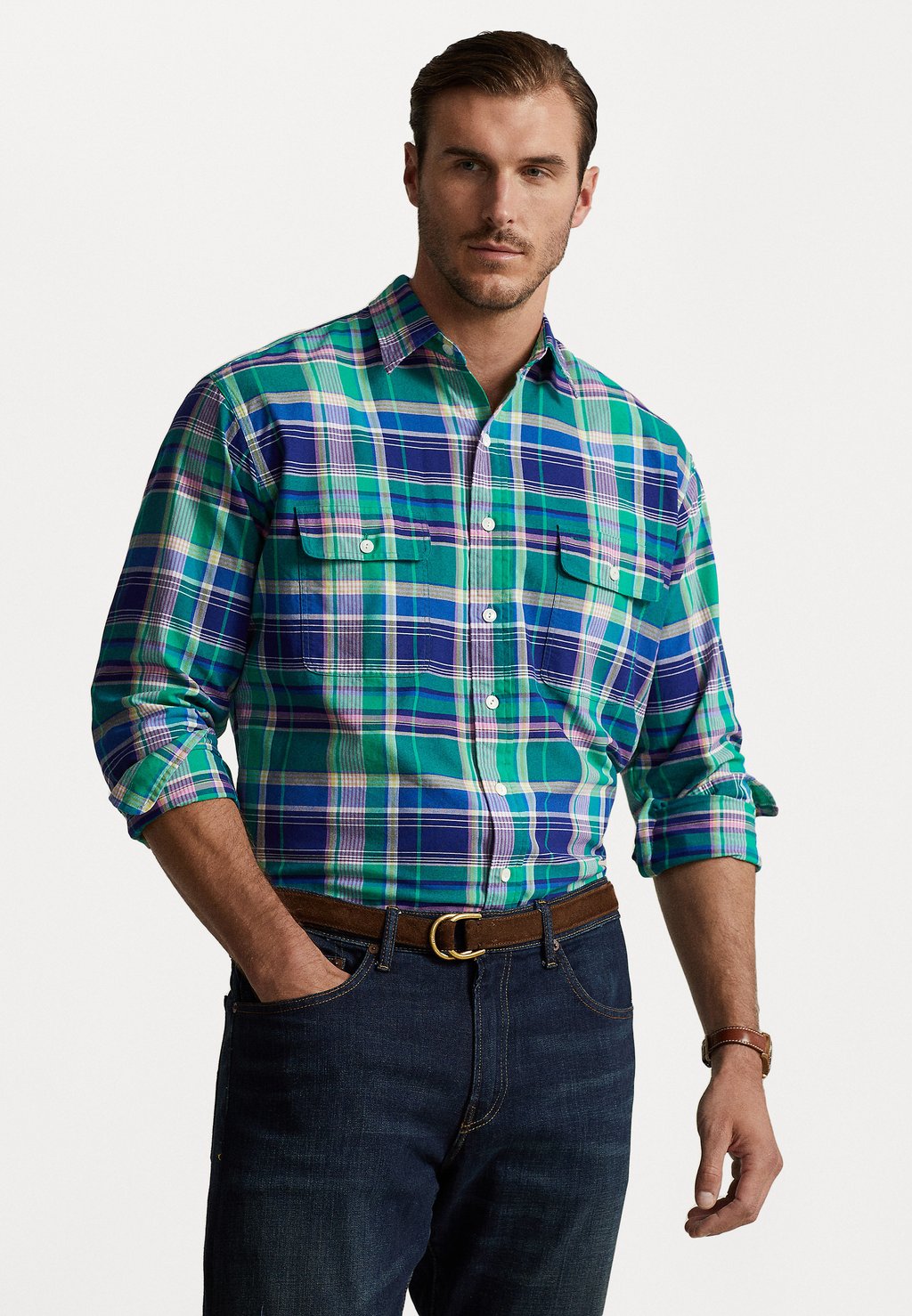 Рубашка Polo Ralph Lauren Big & Tall, зеленый
