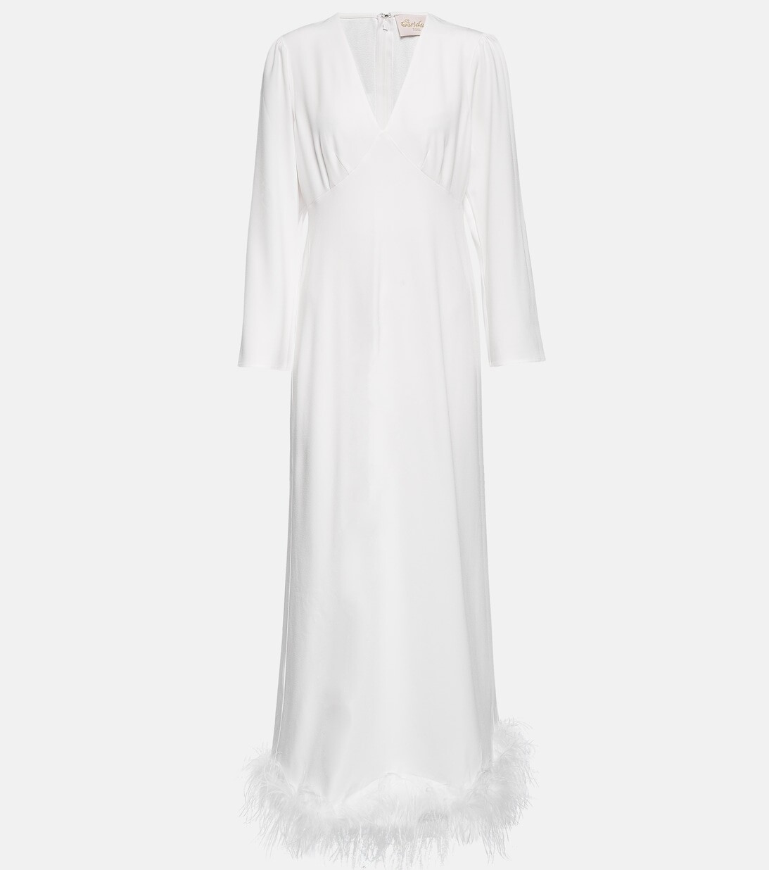 

Платье Bridal Mya с отделкой перьями RIXO, белый