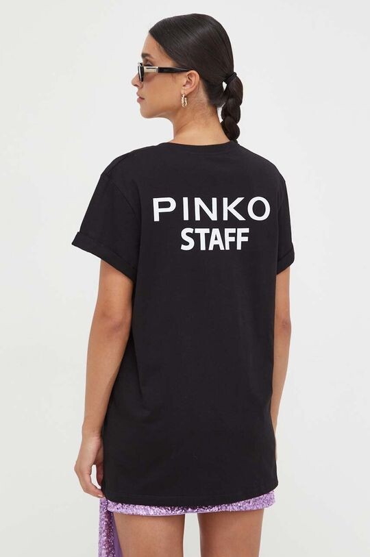 

Хлопковая футболка Pinko, черный