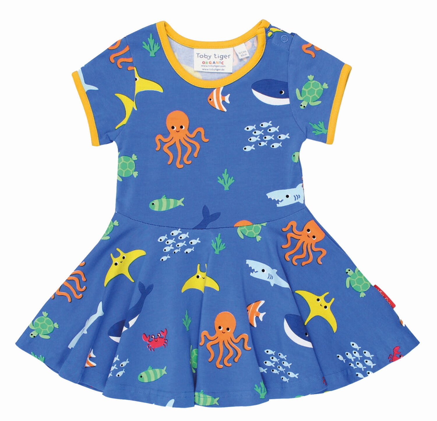 

Платье Toby Tiger Skater mit Meerestiere Print, синий
