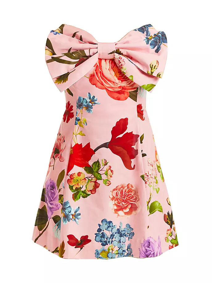 

Мини-платье Alba без бретелек с бантом Mestiza New York, цвет pink garden