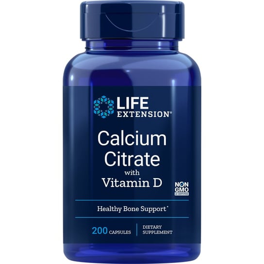Life Extension, Цитрат кальция + витамин D - 200 капсул