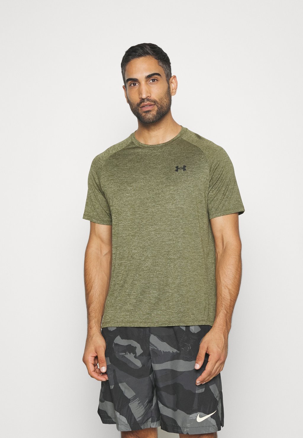 

Футболка базовая UA TECH 2.0 SS TEE Under Armour, цвет marine od green/black