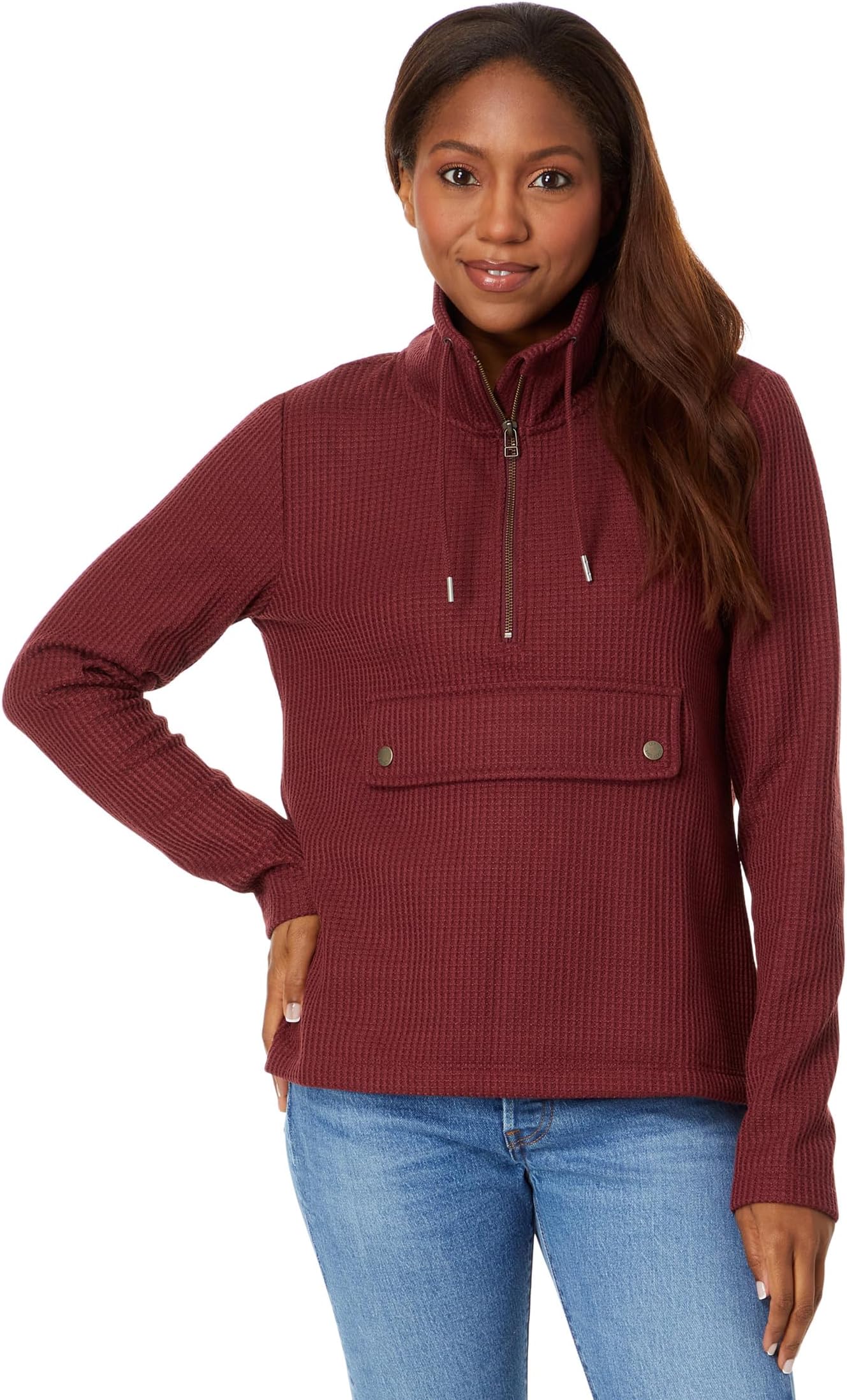 

Куртка Signature Brushed-Back Waffle Anorak L.L.Bean, цвет Burgundy