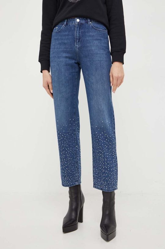 Джинсы Karl Lagerfeld, синий джинсы свободного кроя karl lagerfeld черный